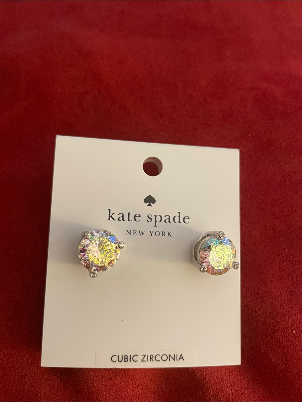 kate spade Cubic Zirconia Crystal Stud Earrings NWT